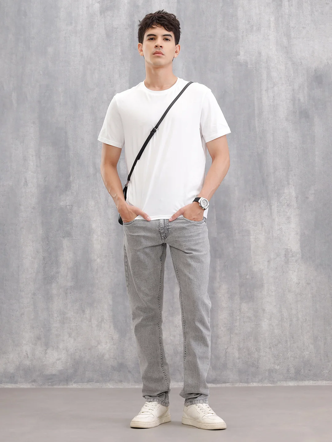 Heavy Washed Grey Jeans | Grey - Image 2