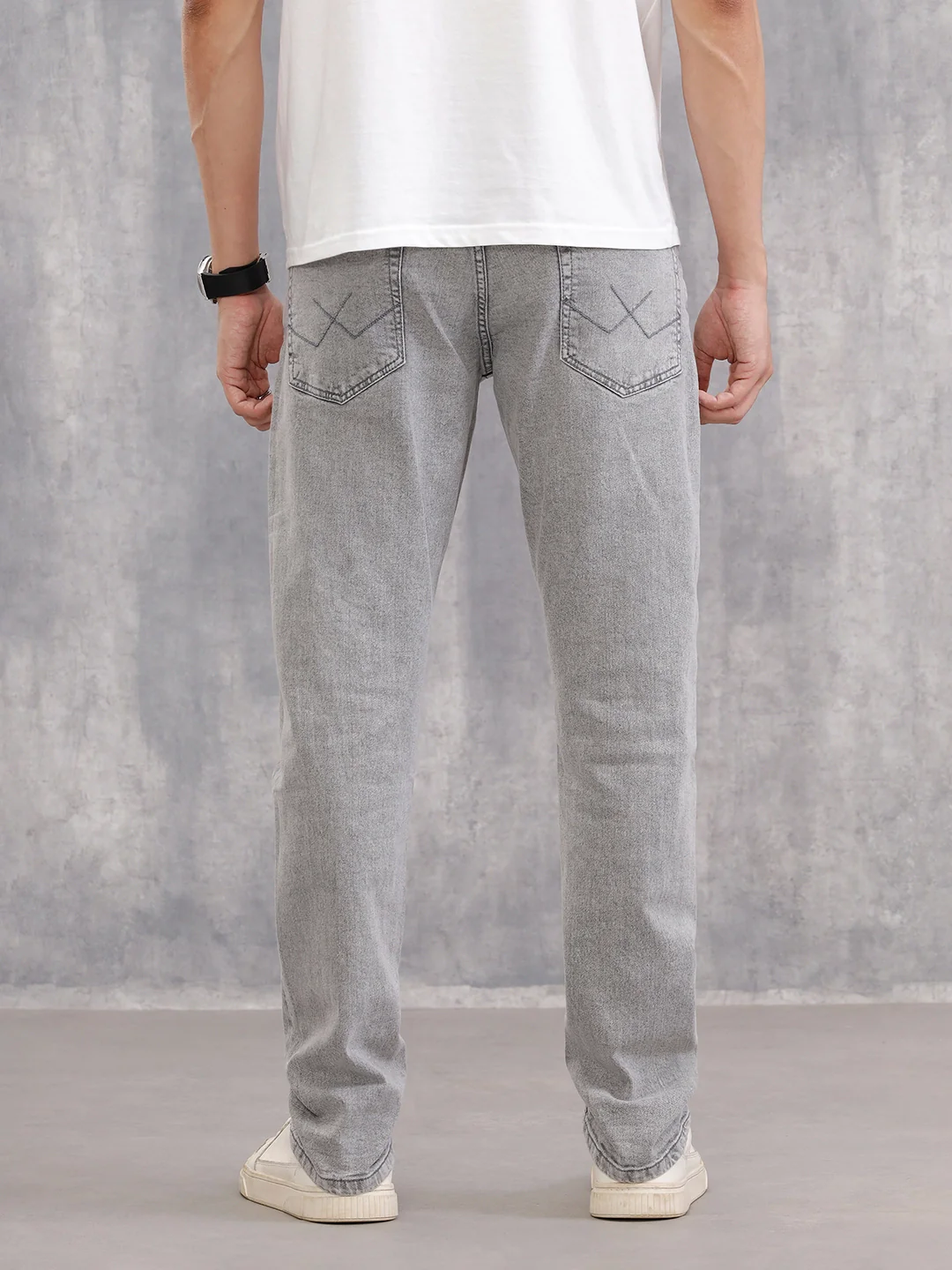 Heavy Washed Grey Jeans | Grey - Image 3