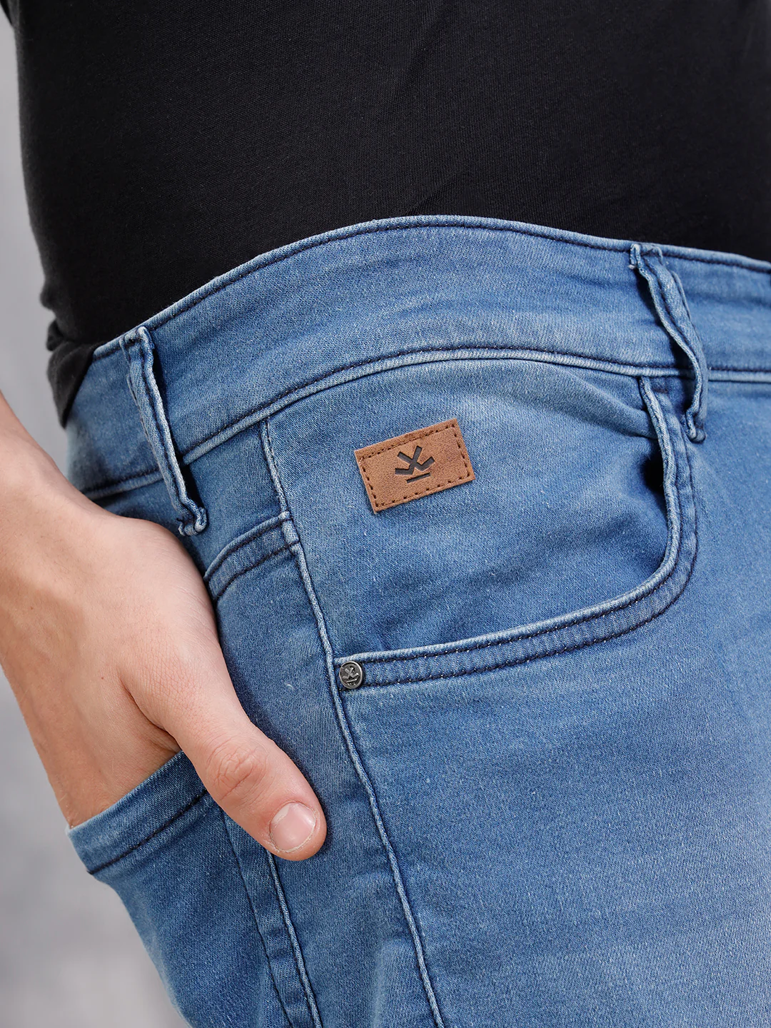Heavy Washed Lt Blue Jeans I Light Blue - Image 5