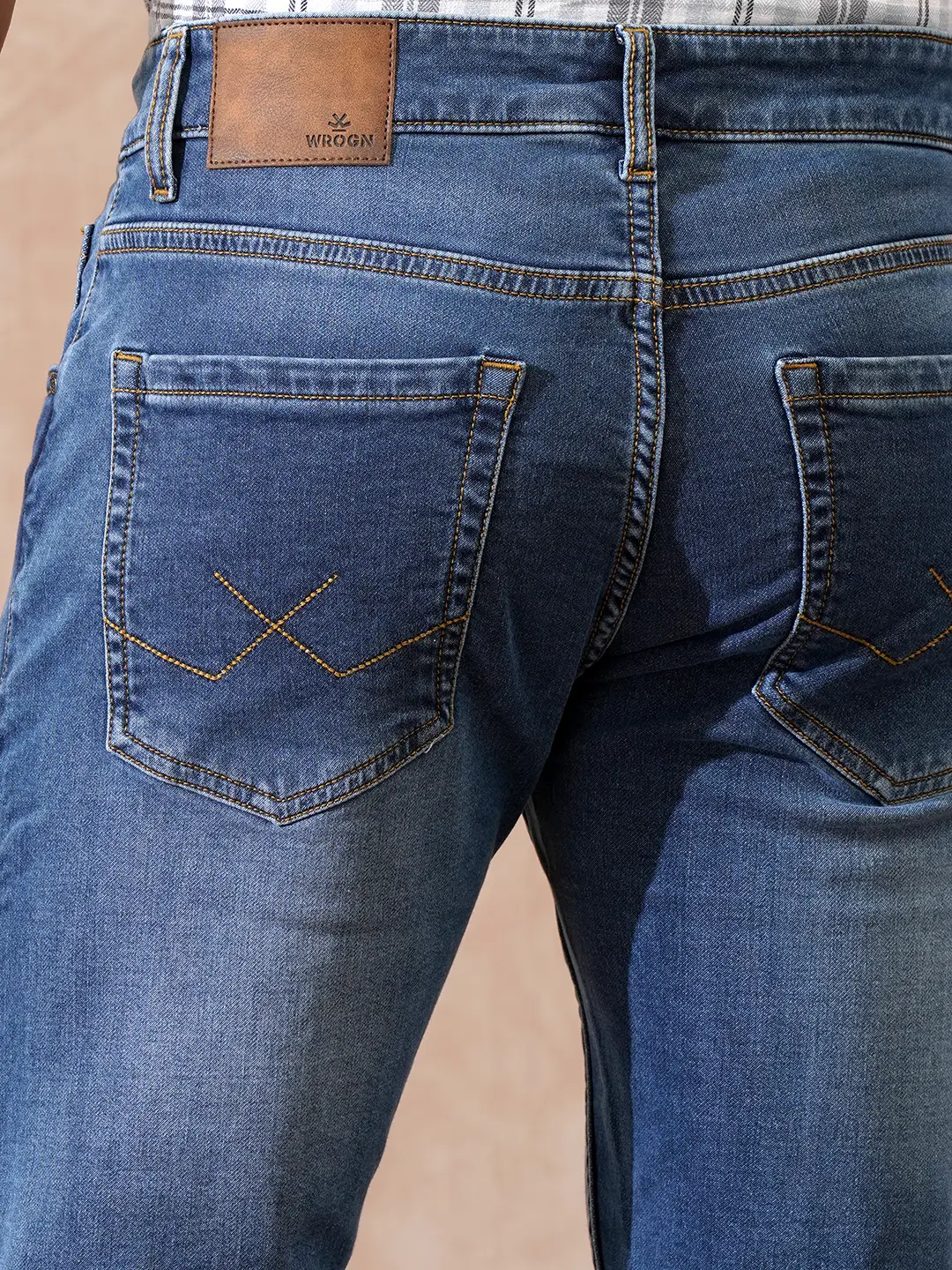Heavy Fade Skinny Crop Jeans | Blue - Image 6