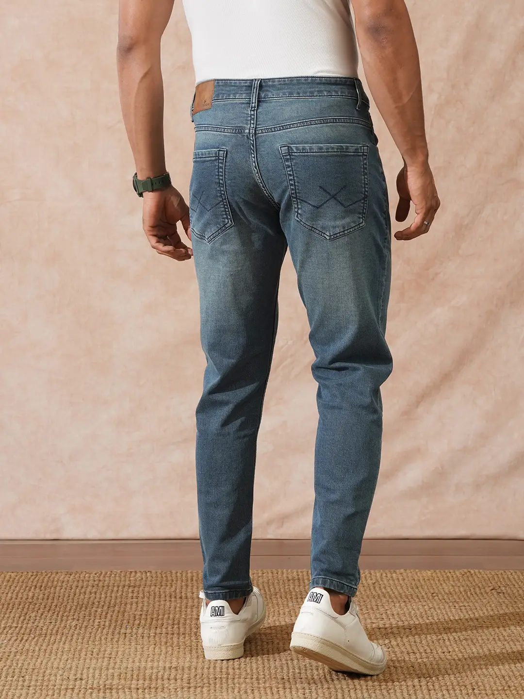 Heavy Fade Skinny Crop Jeans | Blue - Image 3