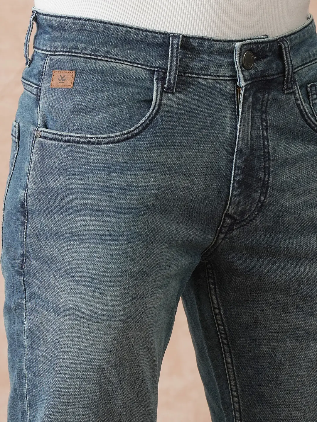 Heavy Fade Skinny Crop Jeans | Blue - Image 5