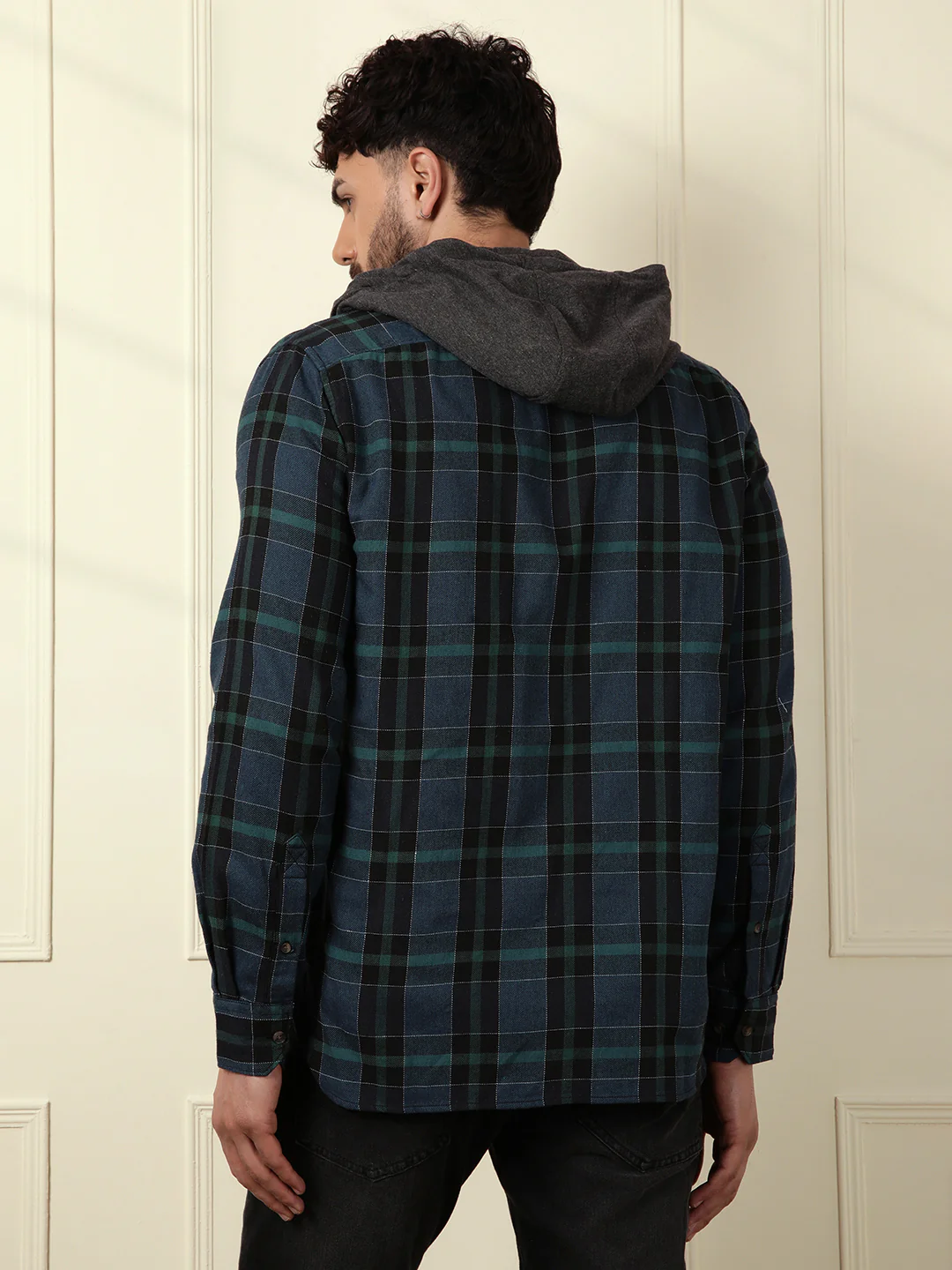 Hooded Check Shirt - Image 3
