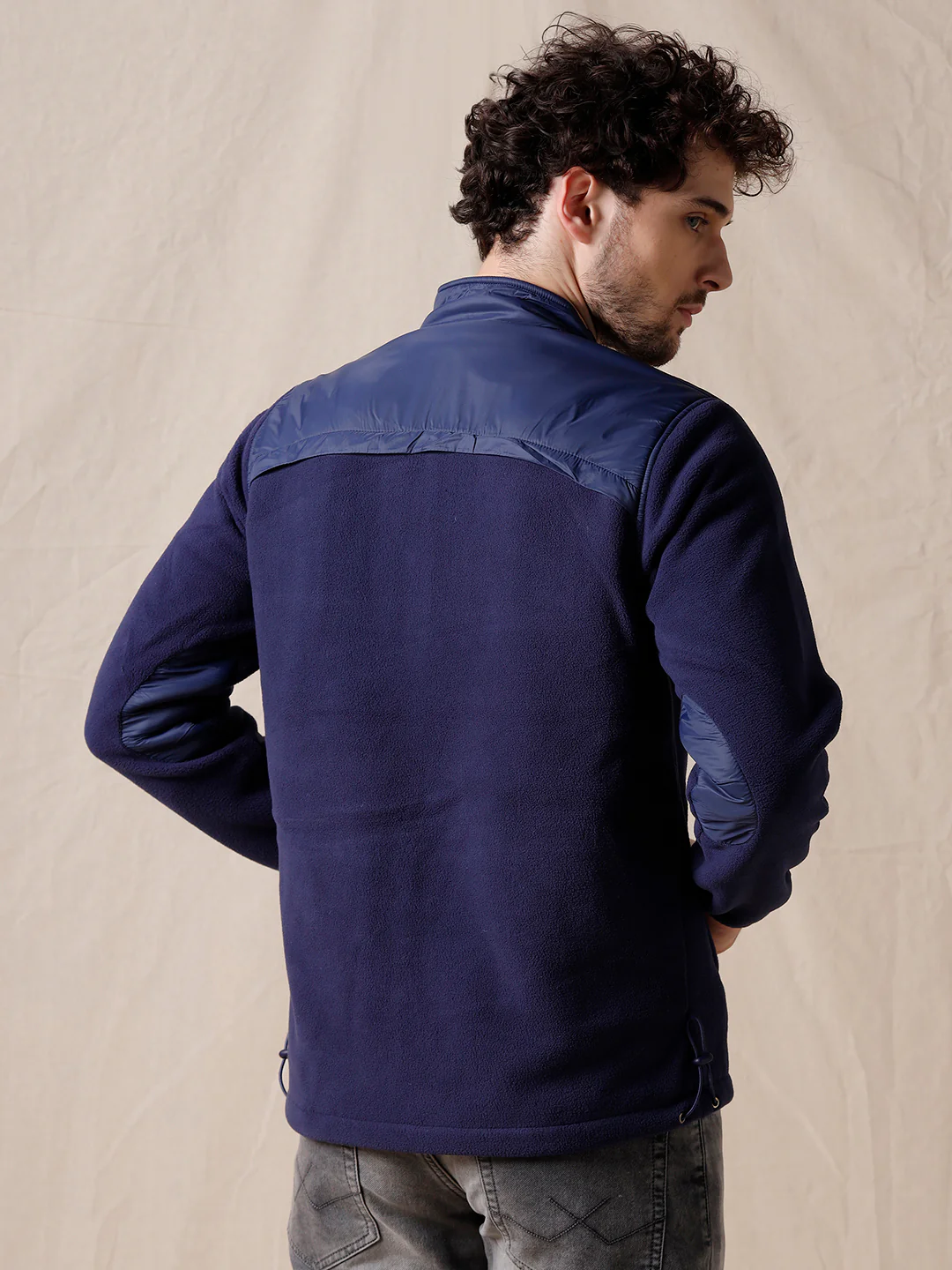 Hybrid Solid Fleece Jacket - Image 3