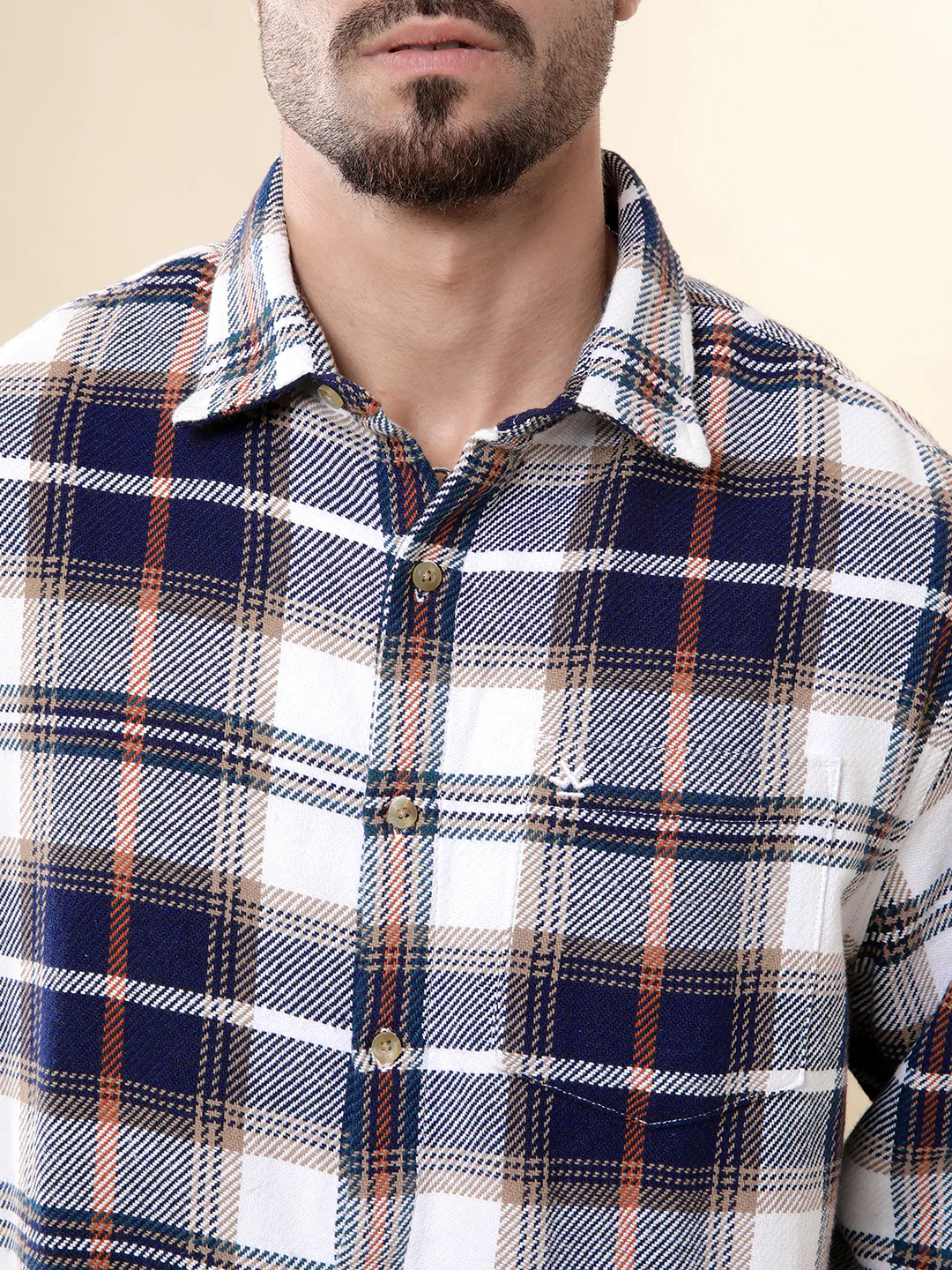 Ice Blue Classic Checked Shirt - Image 2