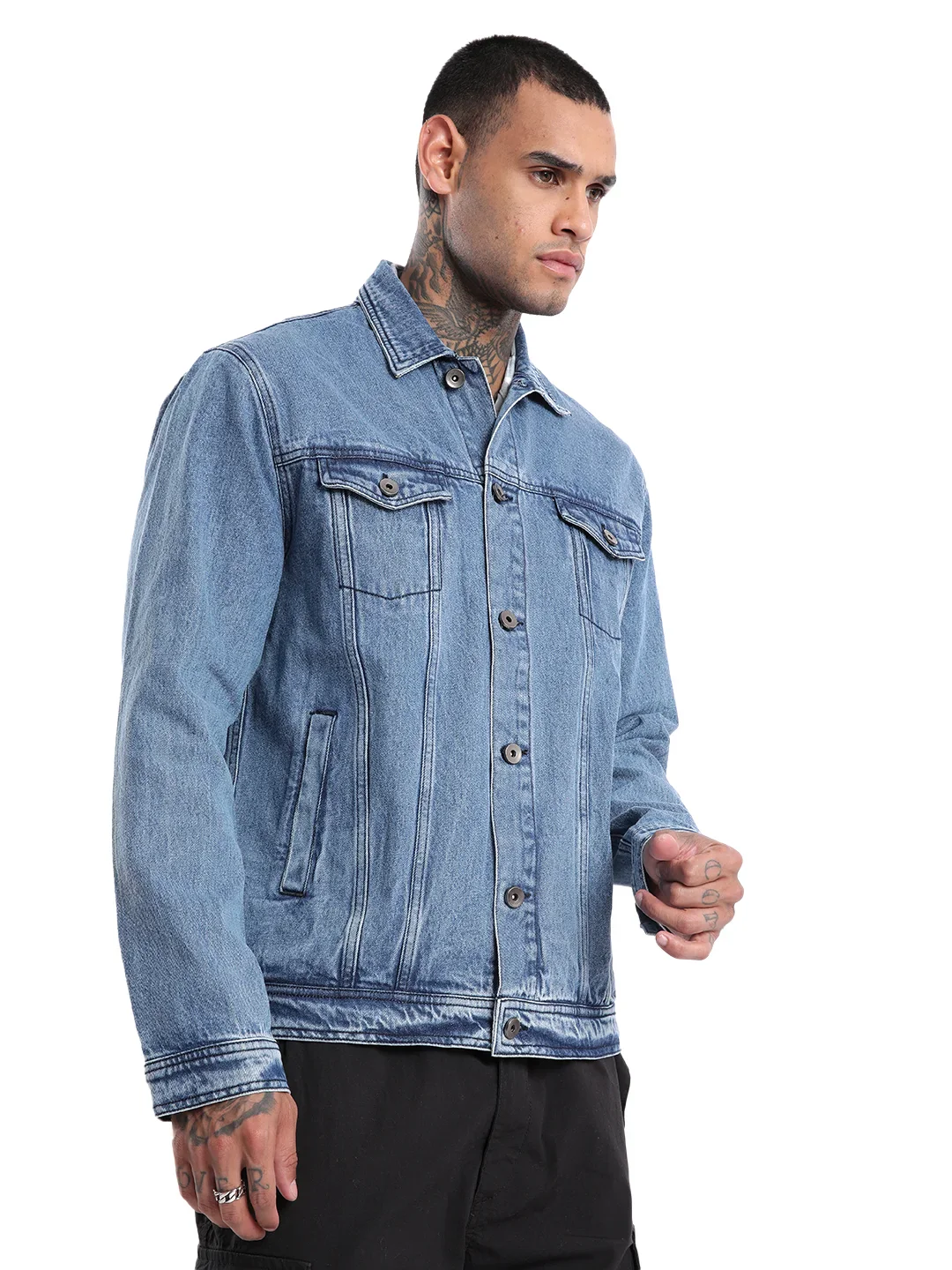 Indigo Blue Denim Jacket - Image 4