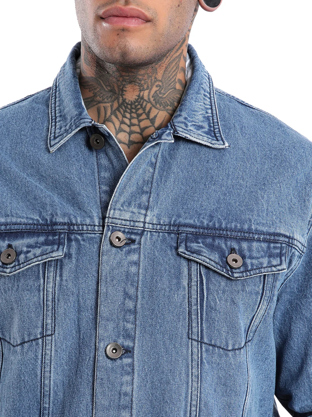 Indigo Blue Denim Jacket - Image 5