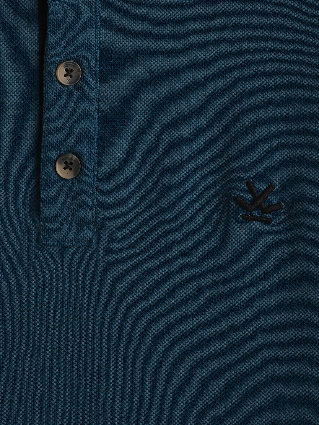 Jacquard Collar Pique Polo T-Shirt | Teal - Image 4