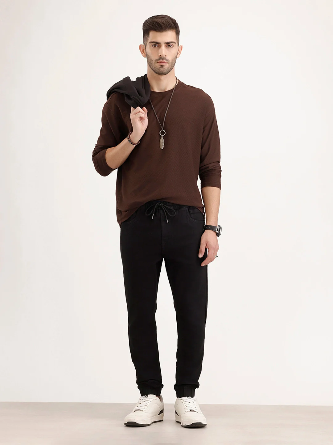 Jogger Fit Denim Jeans | Black - Image 2
