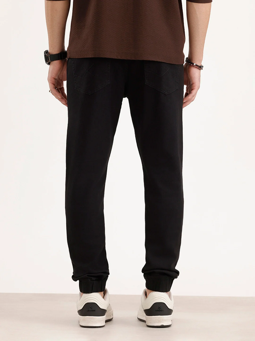 Jogger Fit Denim Jeans | Black - Image 3