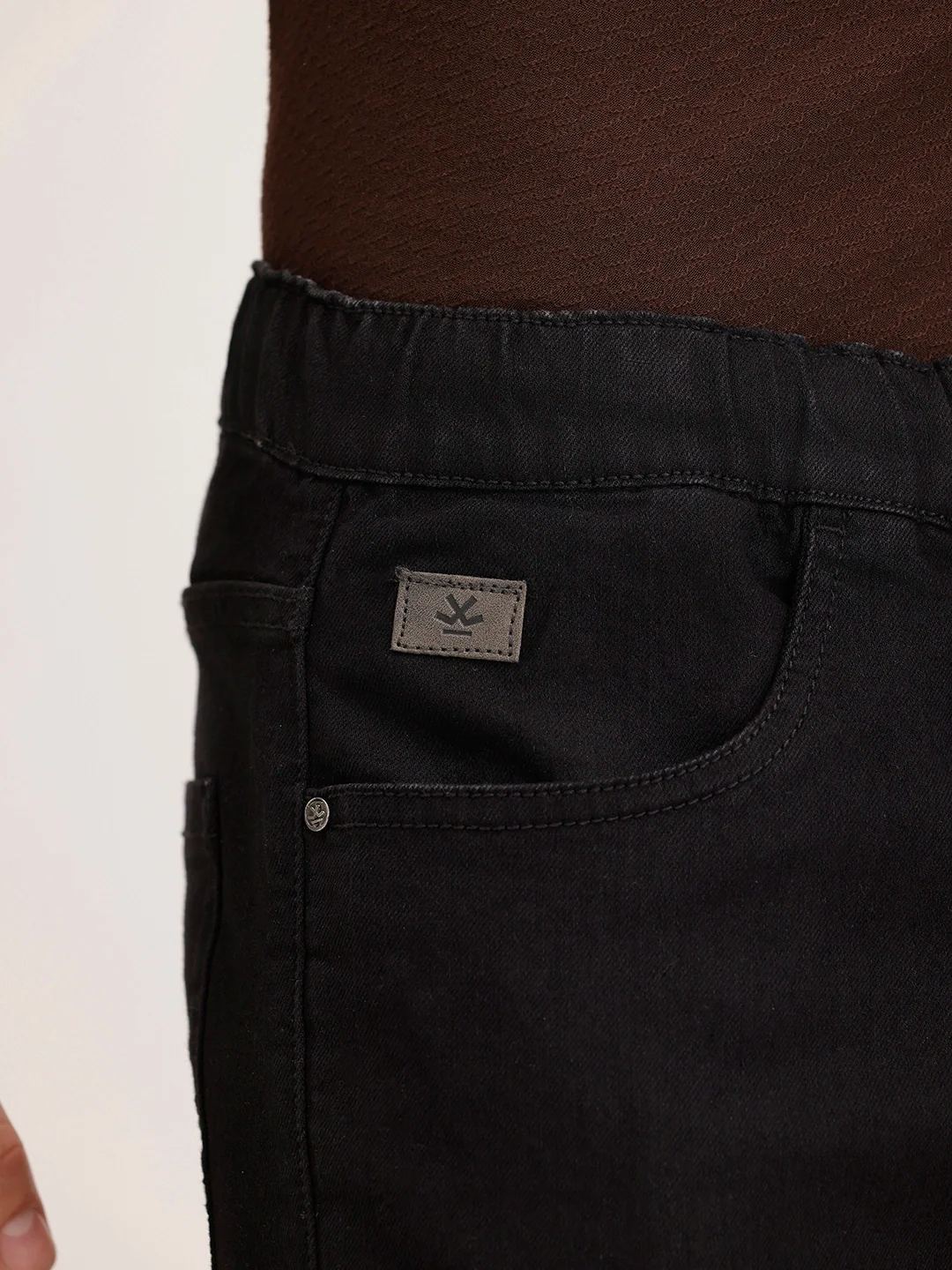 Jogger Fit Denim Jeans | Black - Image 6