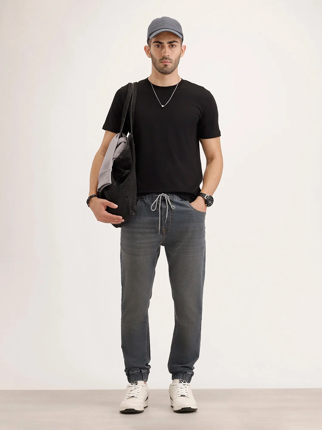 Jogger Fit Denim Jeans | Grey - Image 2