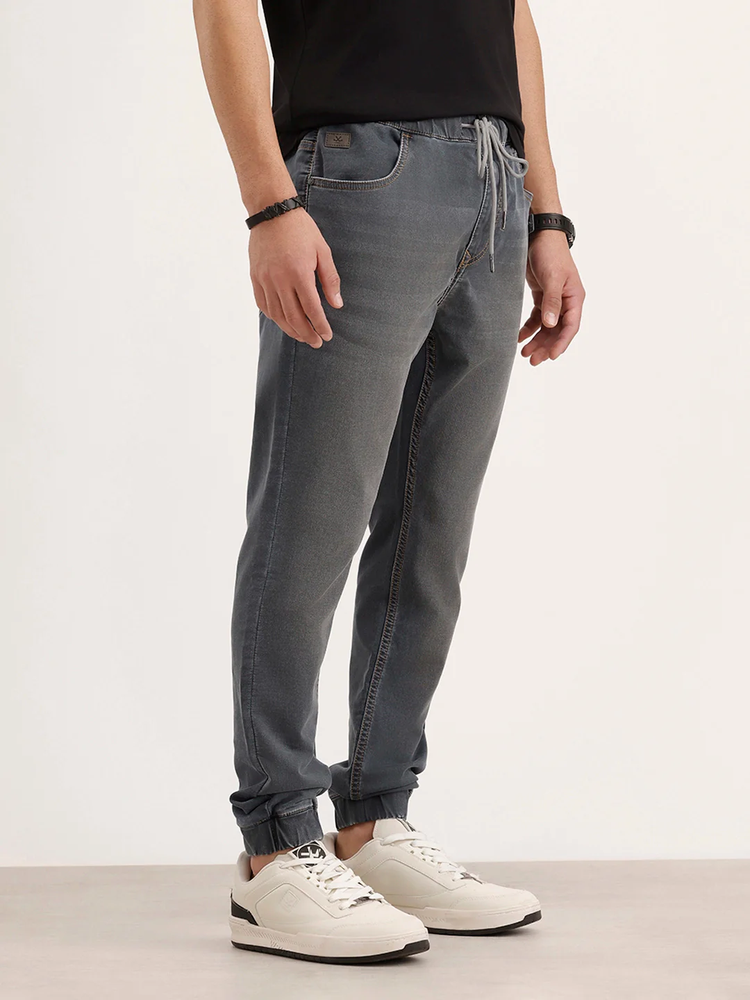 Jogger Fit Denim Jeans | Grey - Image 4