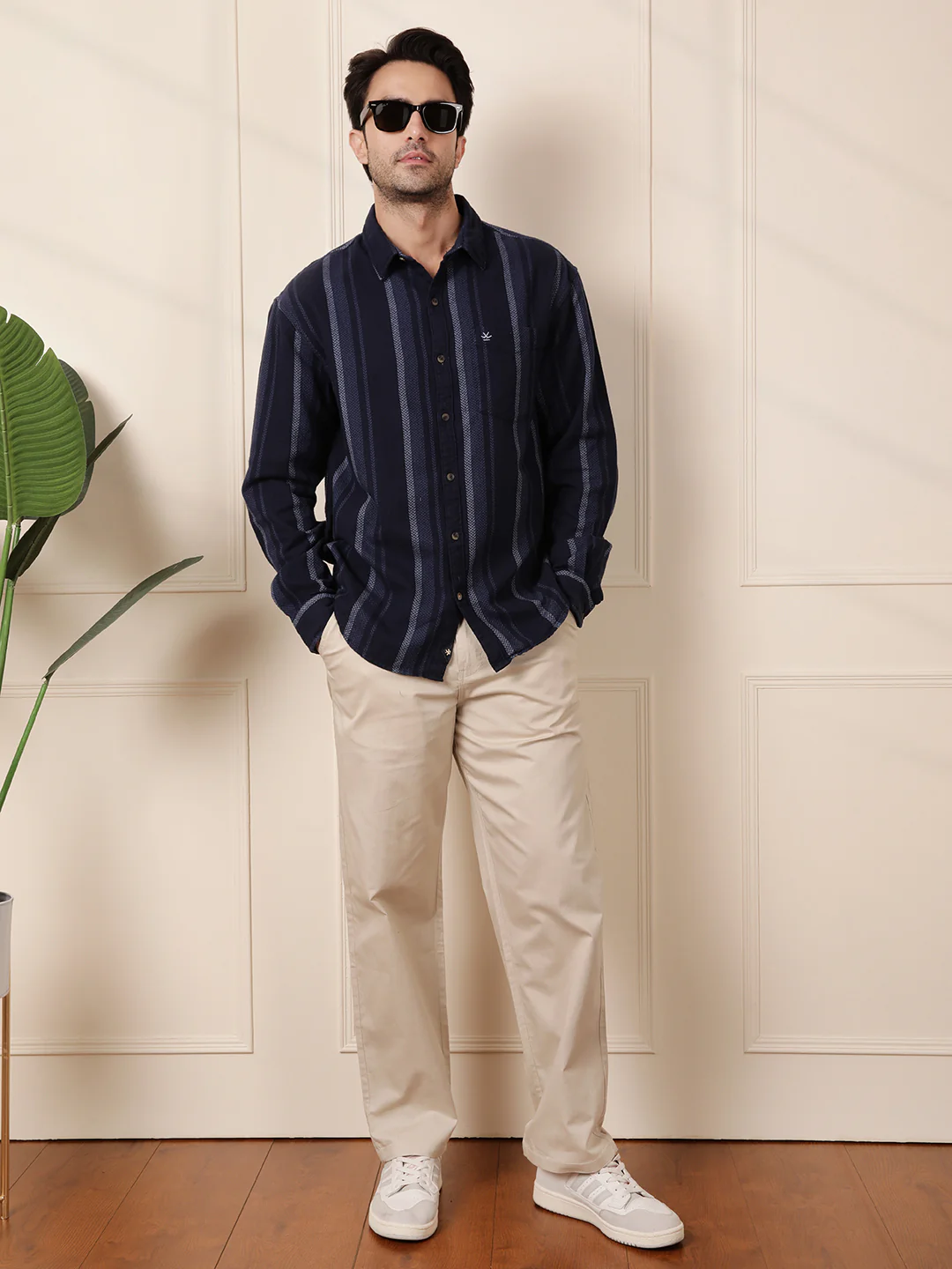 Loose Fit Linen Blend Trouser | Beige - Image 2