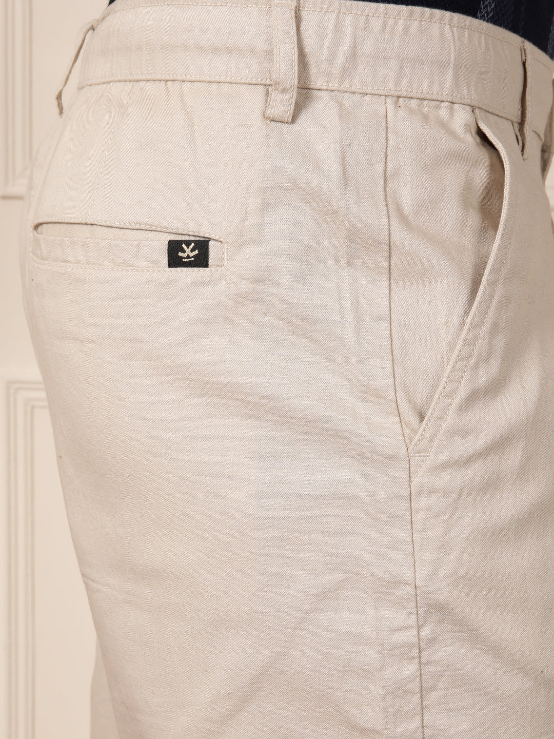 Loose Fit Linen Blend Trouser | Beige - Image 5