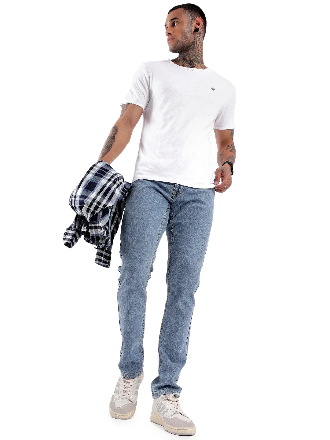 Light Blue Basic Slim Fit Jeans - Image 2