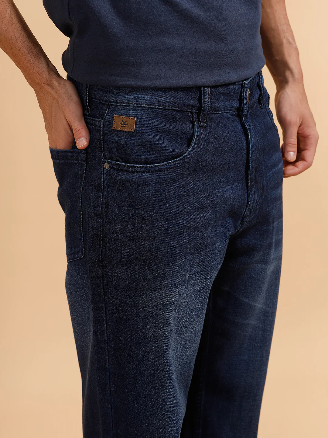 Light Fade Anti Fit Jeans | Dark Blue - Image 5