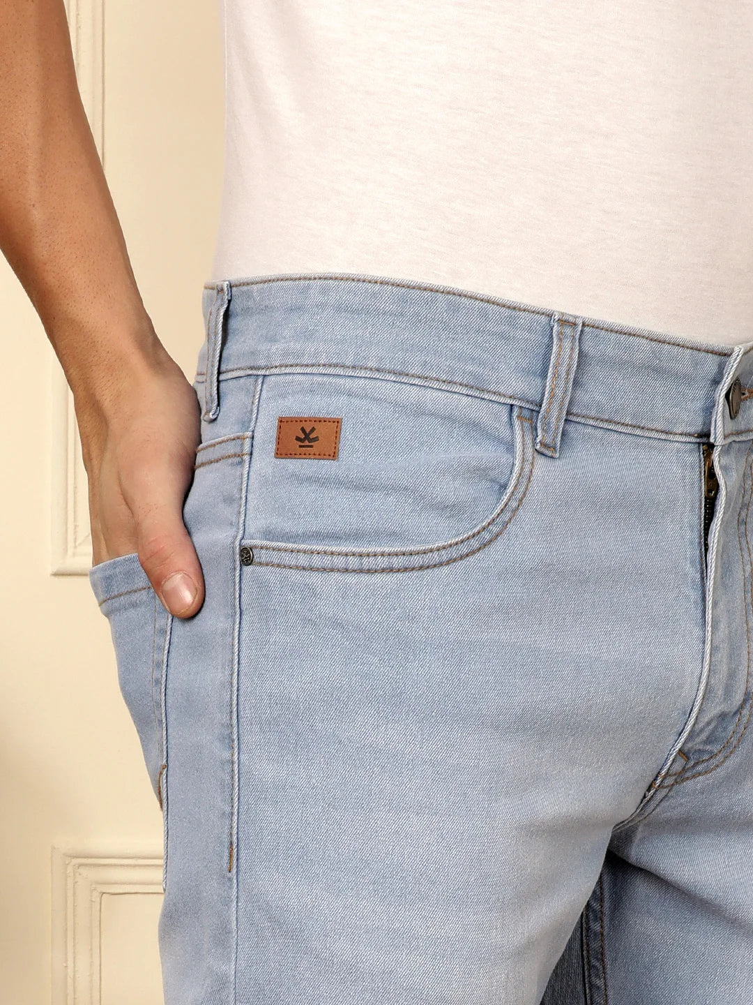 Light Fade Casual Jeans in Blue - Image 5