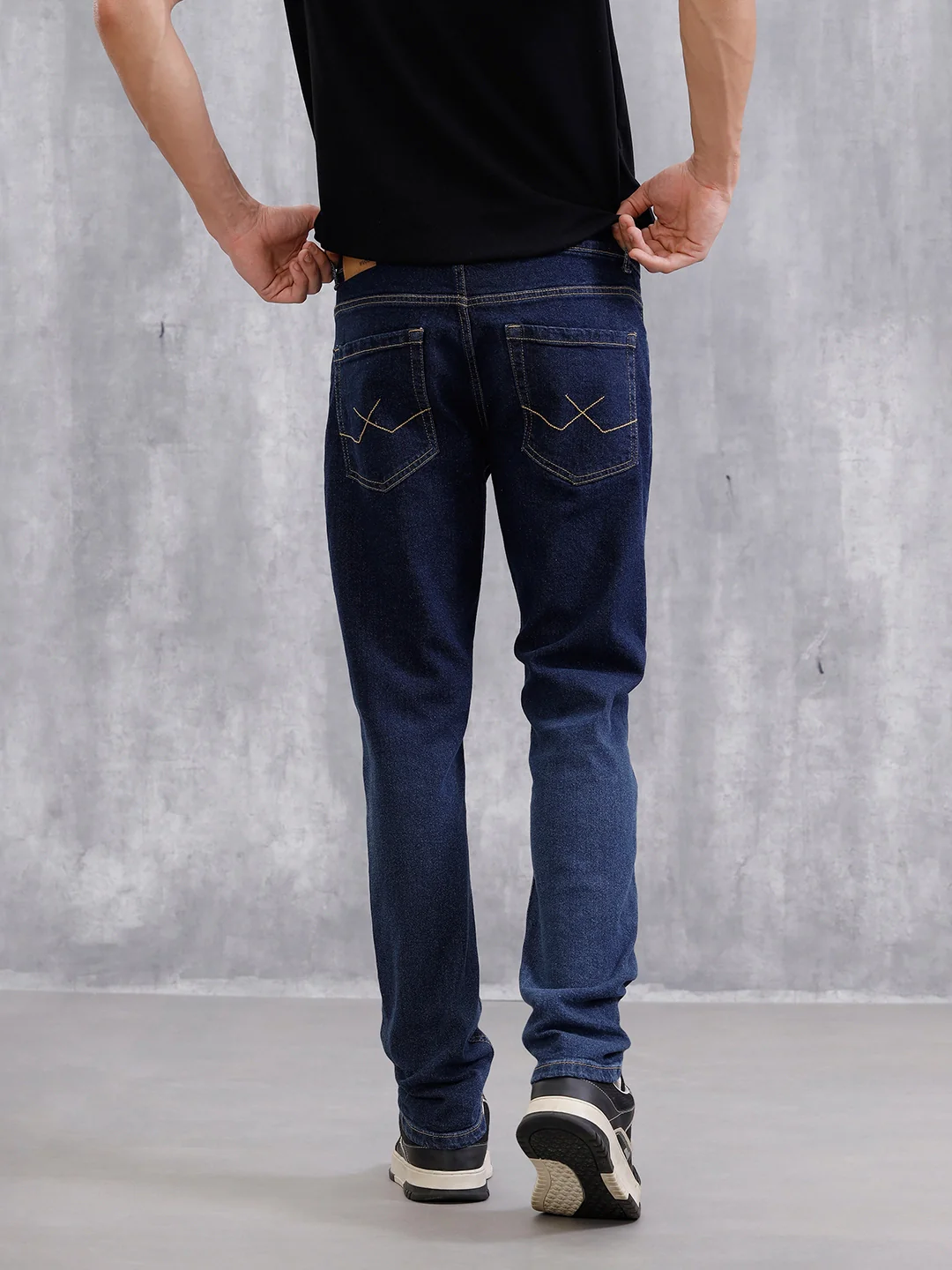 Light Fade Slim Fit Jeans | Dark Blue - Image 3