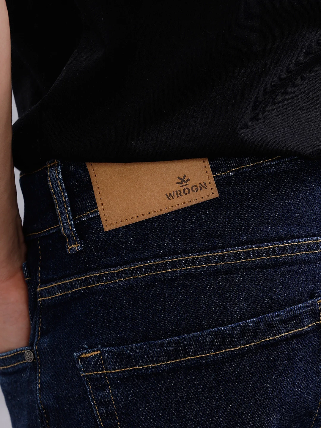 Light Fade Slim Fit Jeans | Dark Blue - Image 4