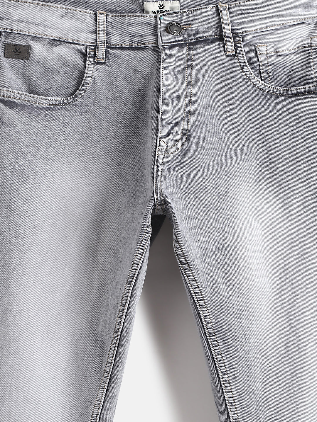 Light Fade Slim Fit Jeans | Grey - Image 2