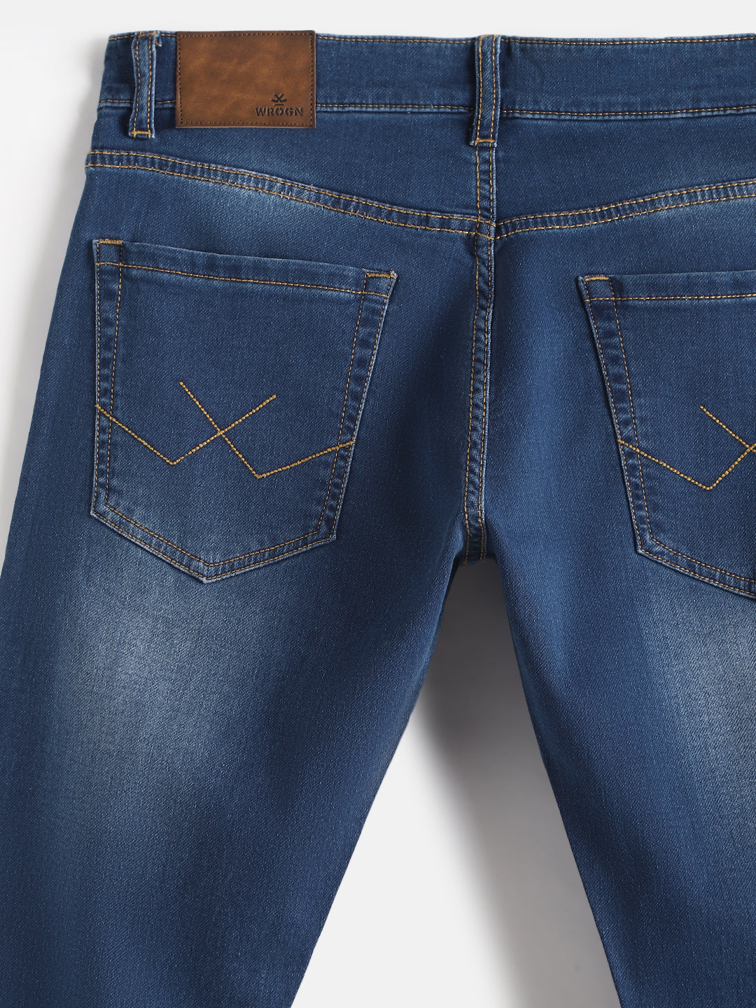 Light Fade Slim Tapered Jeans | Dark Blue - Image 5