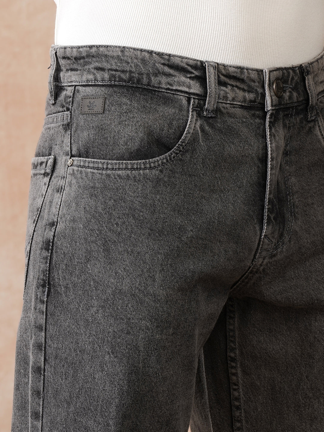 Light Fade Straight Fit Jeans | Black - Image 5