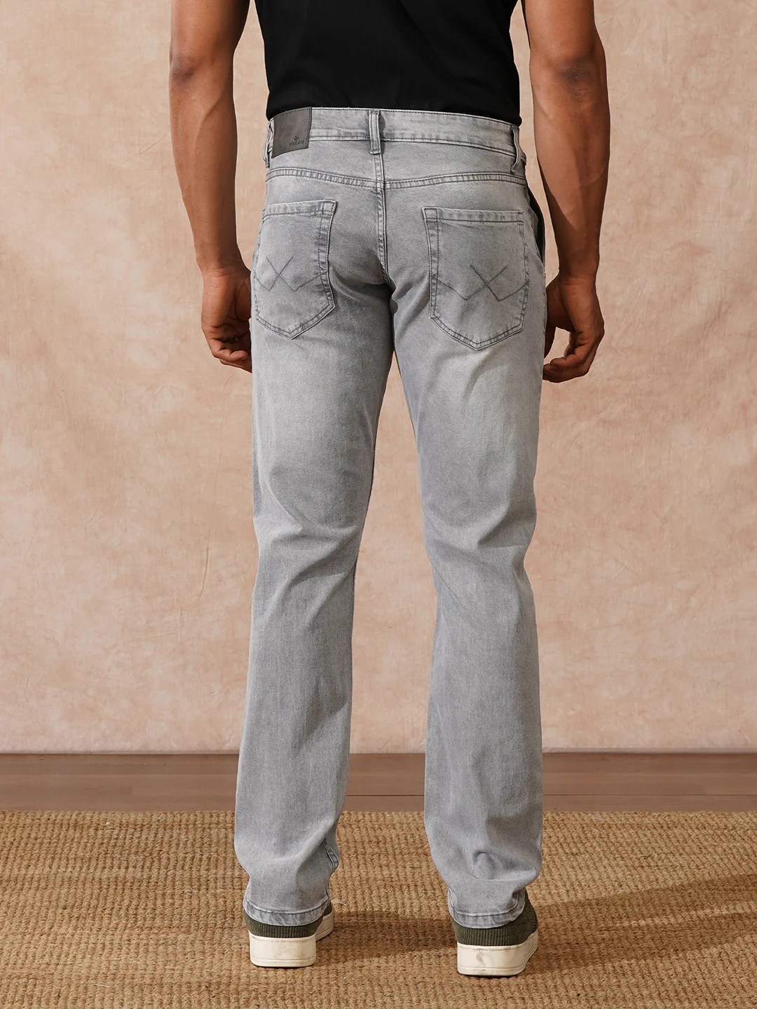 Light Fade Straight Fit Jeans | Grey - Image 3
