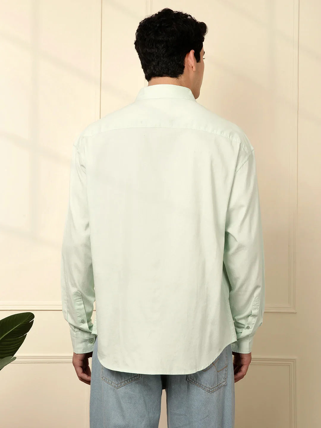 Light Green Double Pocket Oversized Shirt - Image 3