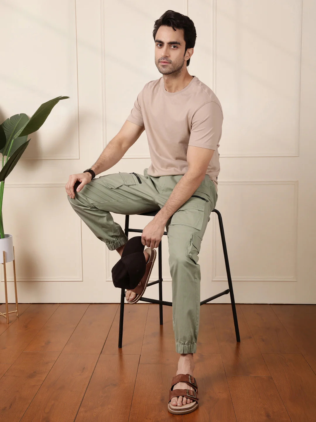 Light Olive Parachute Pant - Image 2