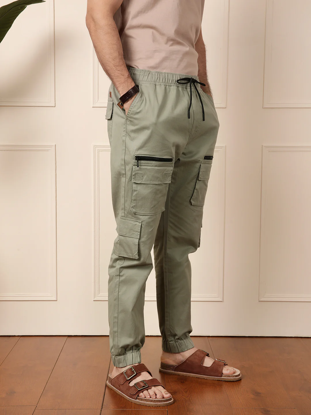 Light Olive Parachute Pant - Image 4