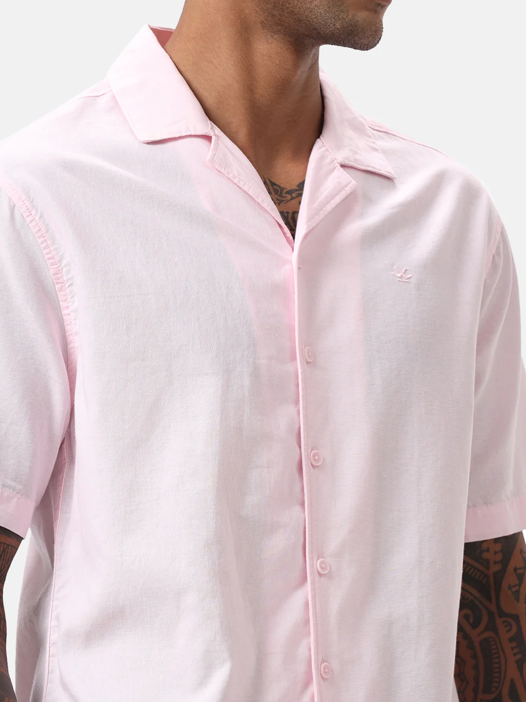 Light Pink Resort Collar Shirt - Image 5