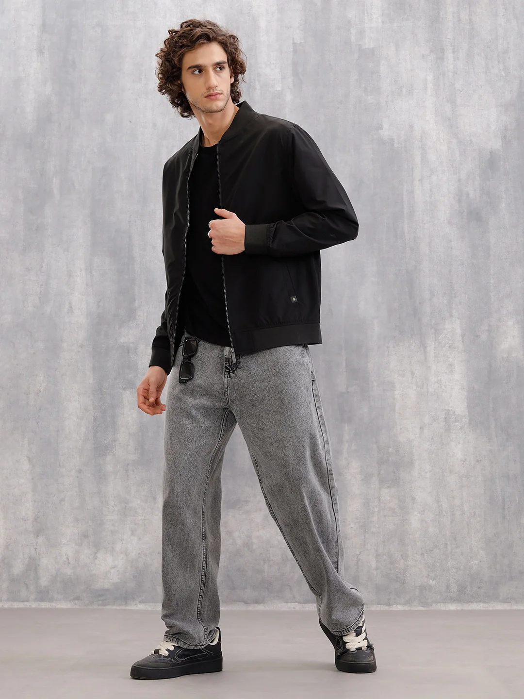 Light Weight Shell Bomber Jacket For Everyday Use  |  Black - Image 3
