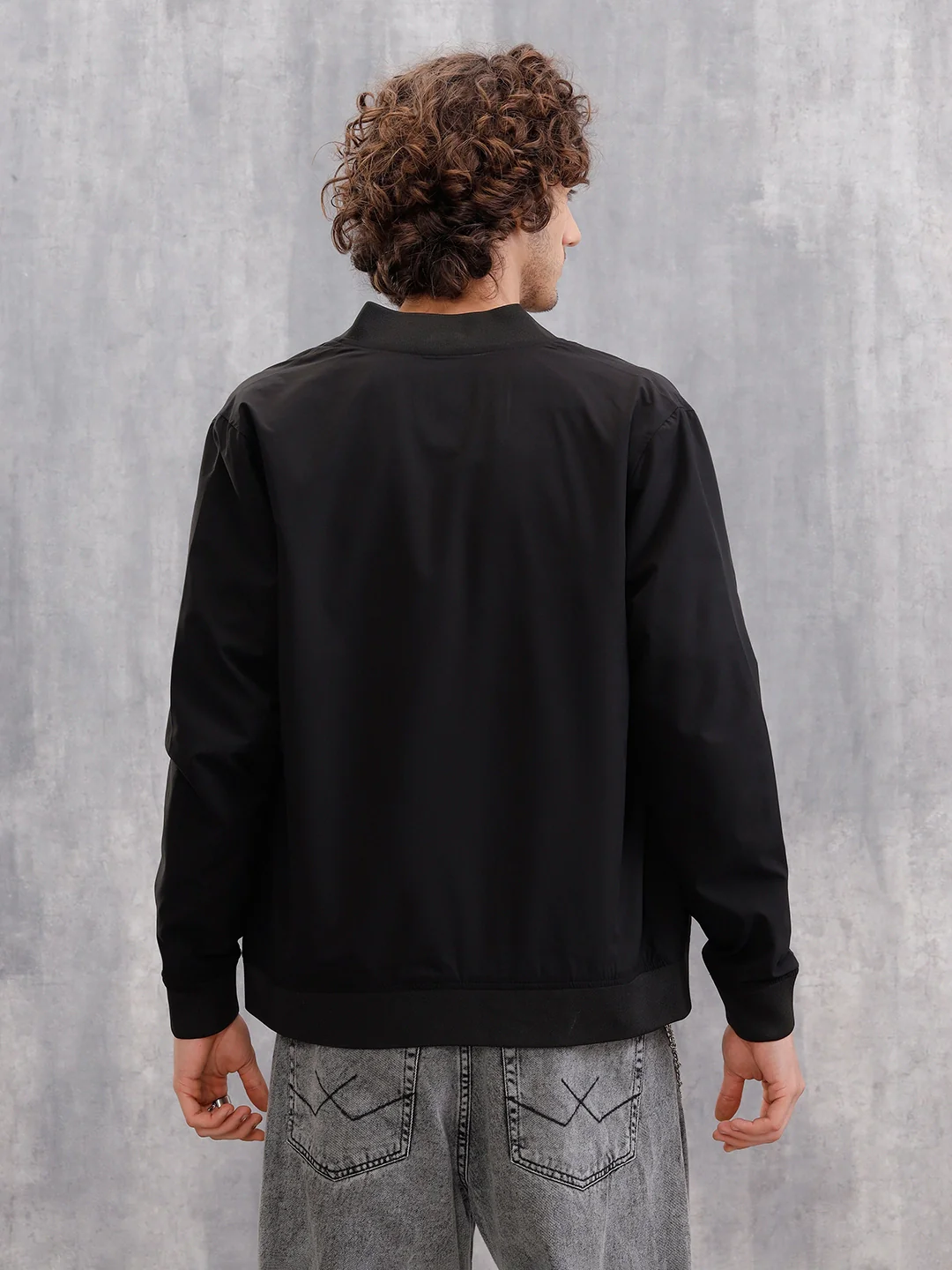 Light Weight Shell Bomber Jacket For Everyday Use  |  Black - Image 4
