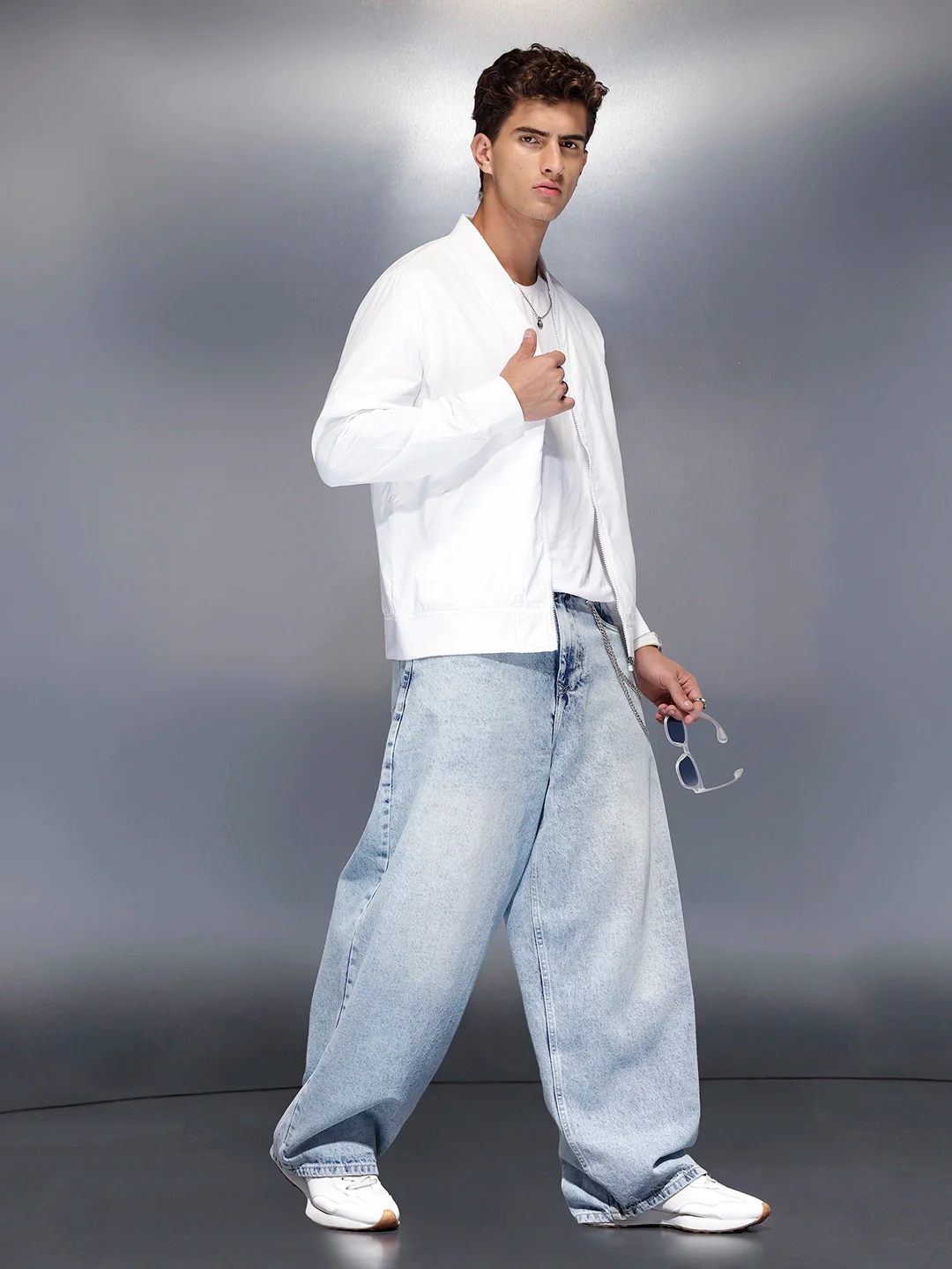 Lightweight classic bomber Jacket | White - Image 2