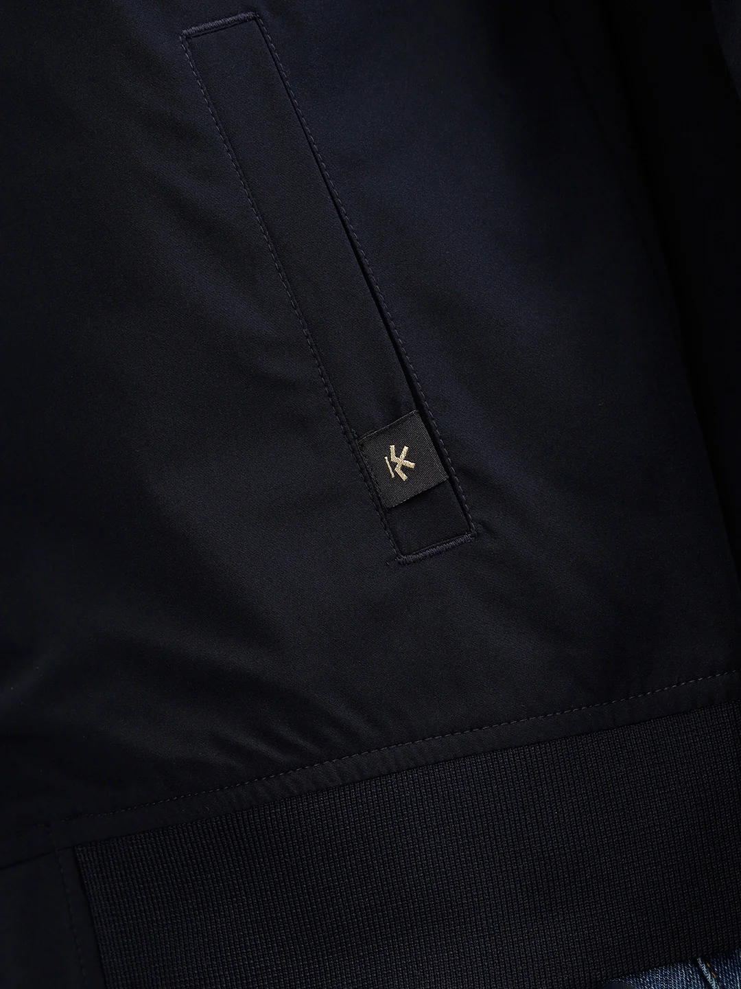 Lightweight Shell Slim Fit Bomber Jacket  |  Navy Blue - Image 5