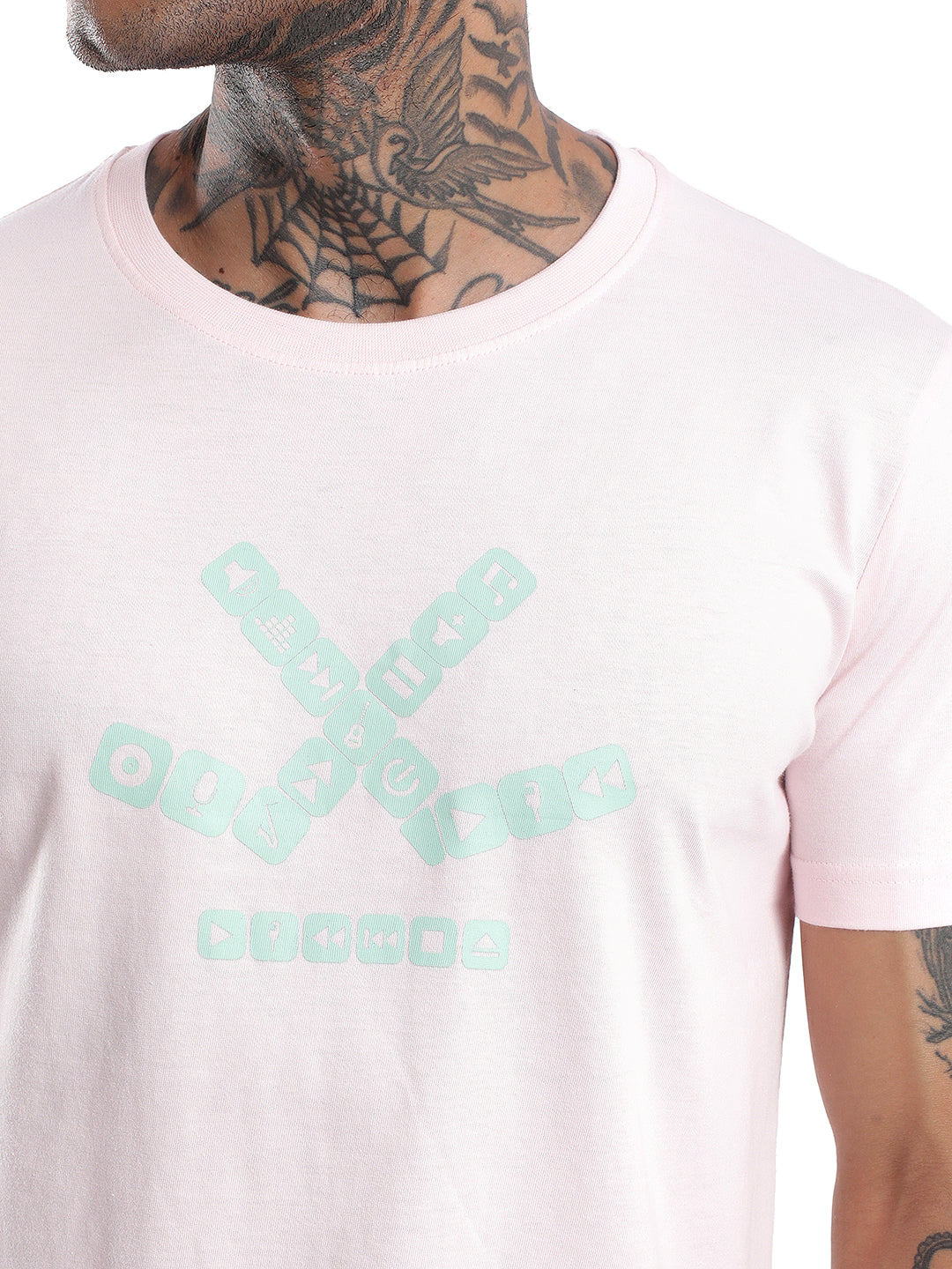 Logo Play Printed Pink T-Shirt - Image 5