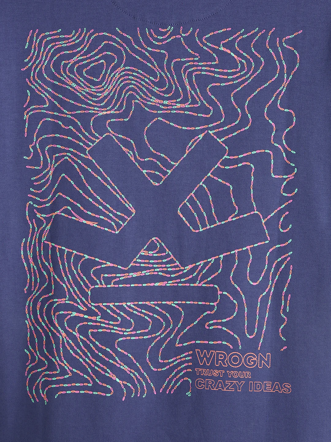 Logo Printed Oversized T-Shirt | Dark Blue - Image 7