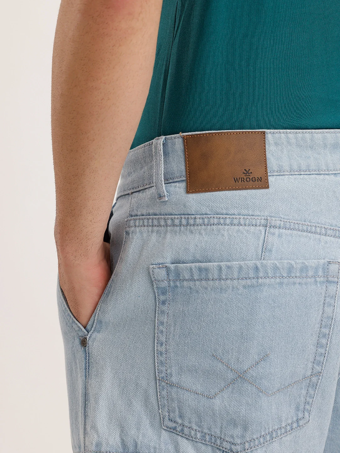 Loose Fit Cargo Denim Jeans | Light Blue - Image 6