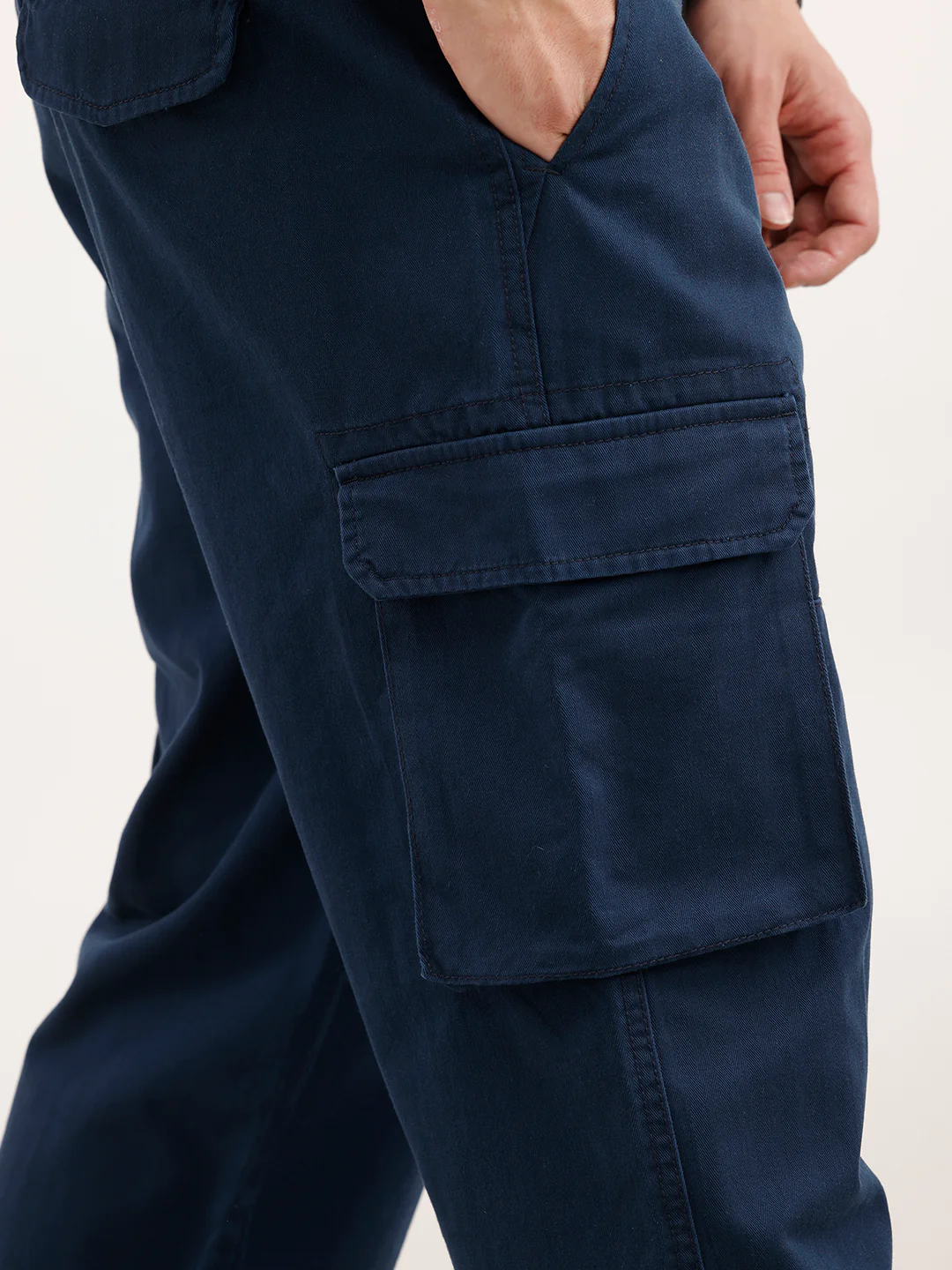 Loose Fit Cargo Trouser  | Blue - Image 6