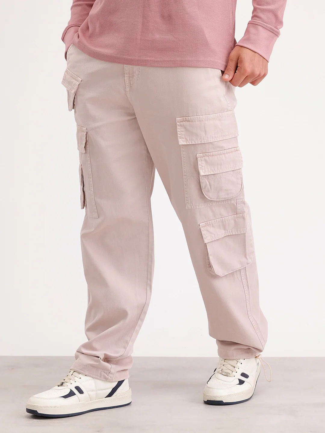 Loose Fit Cargo Trouser | Khaki - Image 4