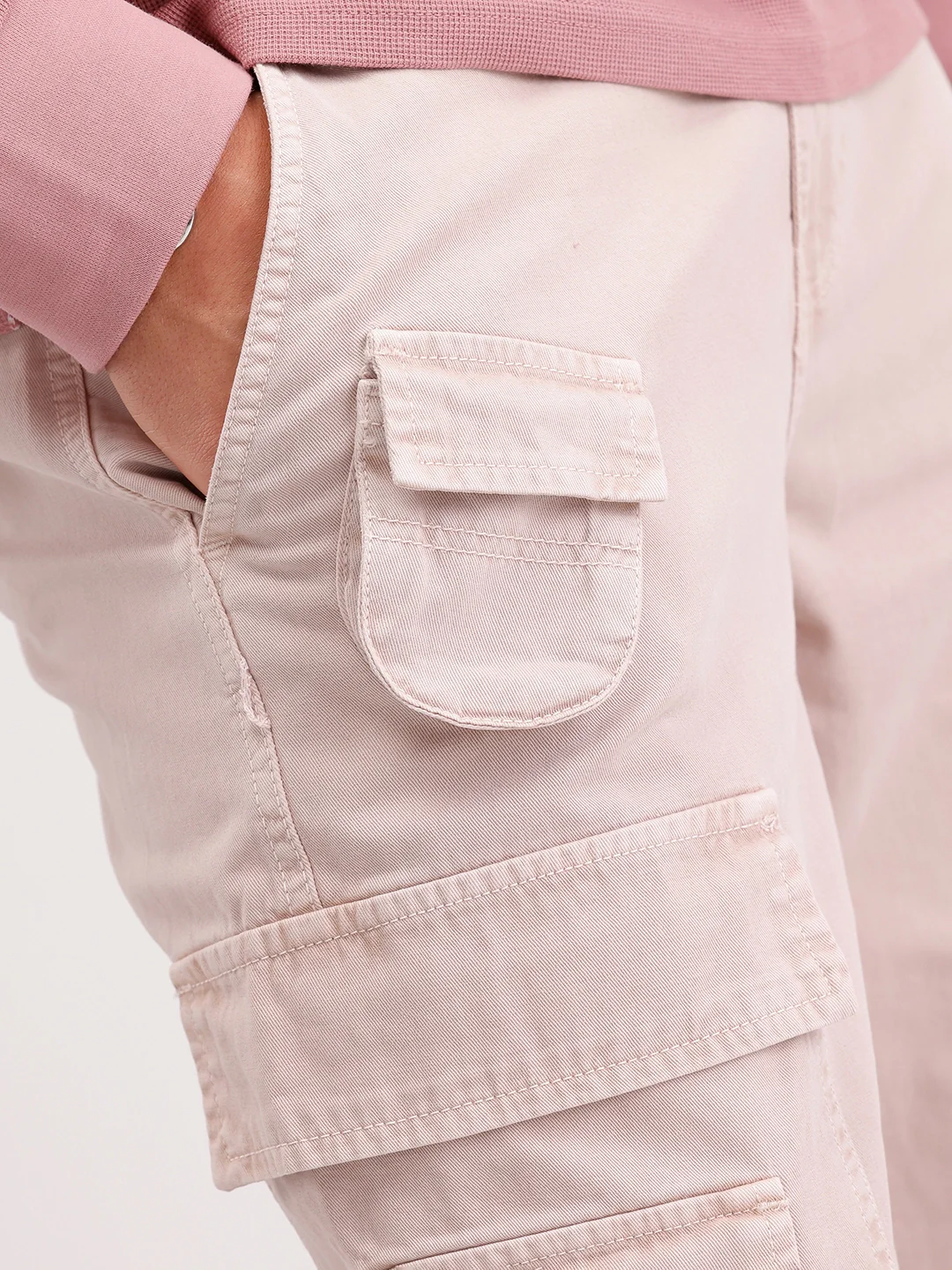 Loose Fit Cargo Trouser | Khaki - Image 8
