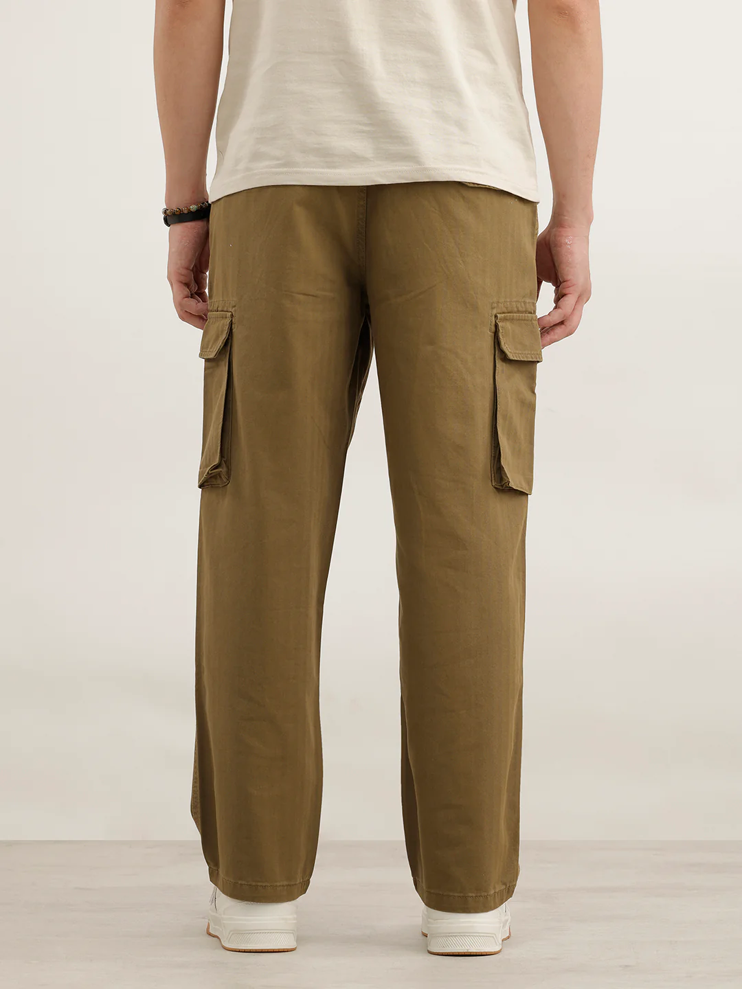 Loose Fit Cargo Trouser  | Olive - Image 3