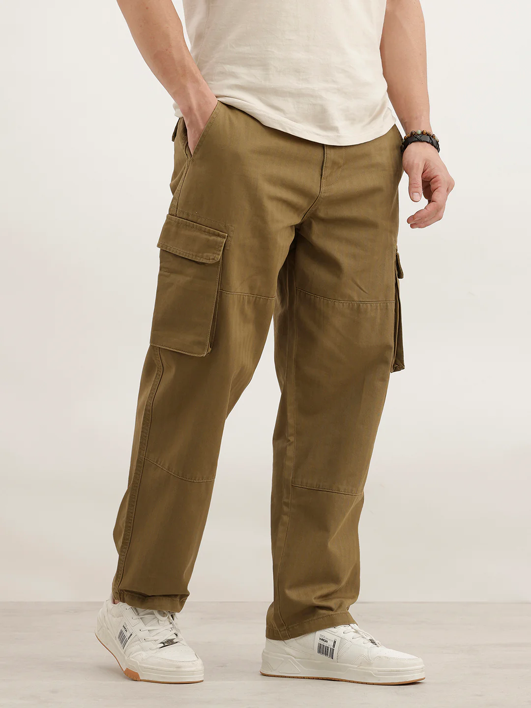 Loose Fit Cargo Trouser  | Olive - Image 4