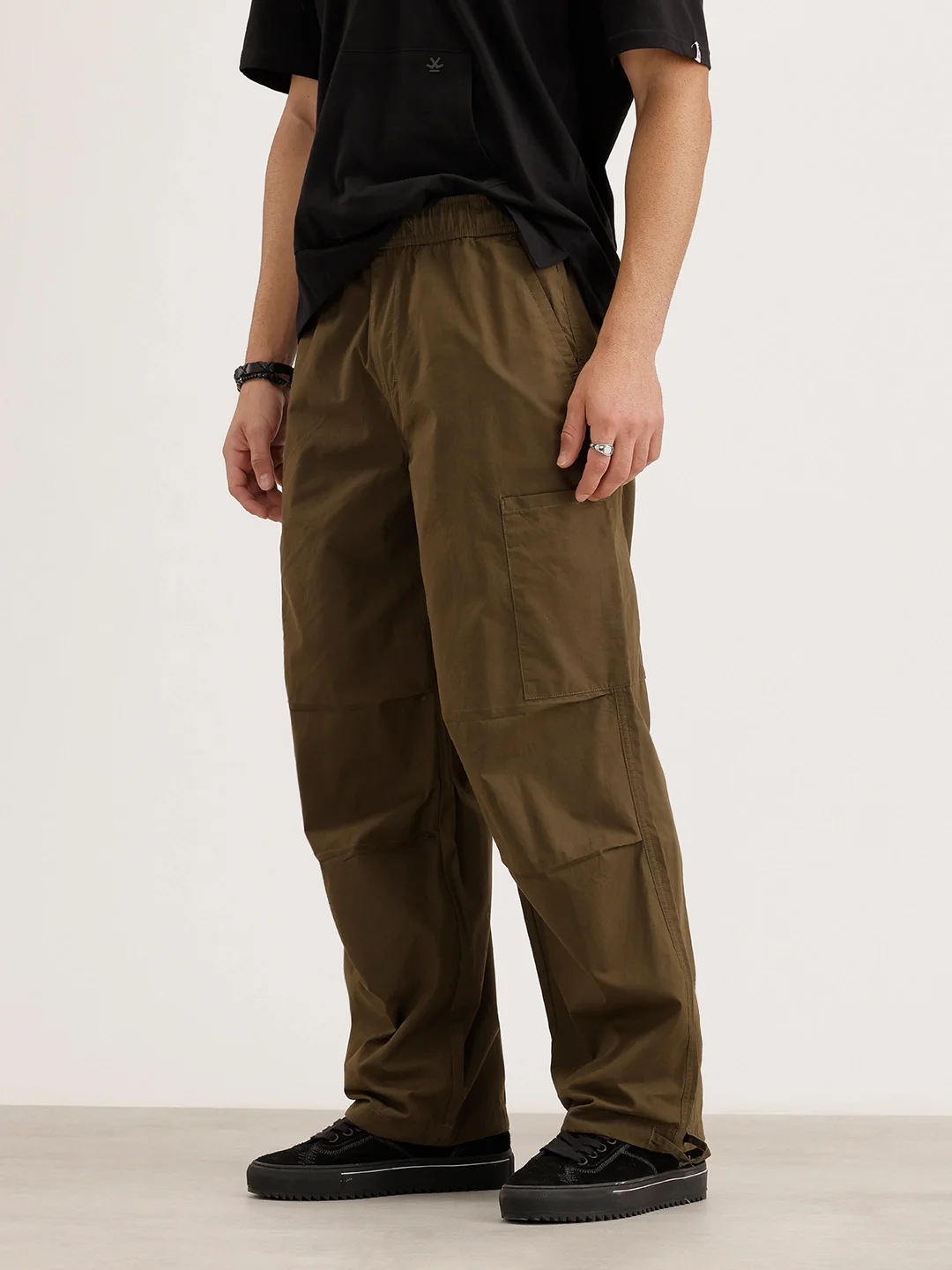 Loose Fit Cargo Trouser | Olive - Image 4