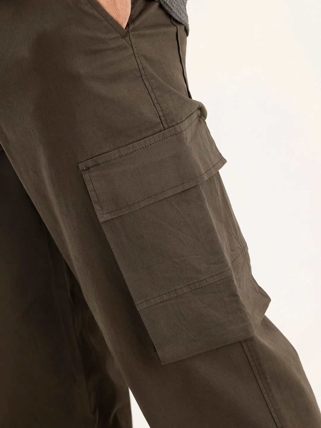 Loose Fit Cargo Trouser | Olive - Image 6