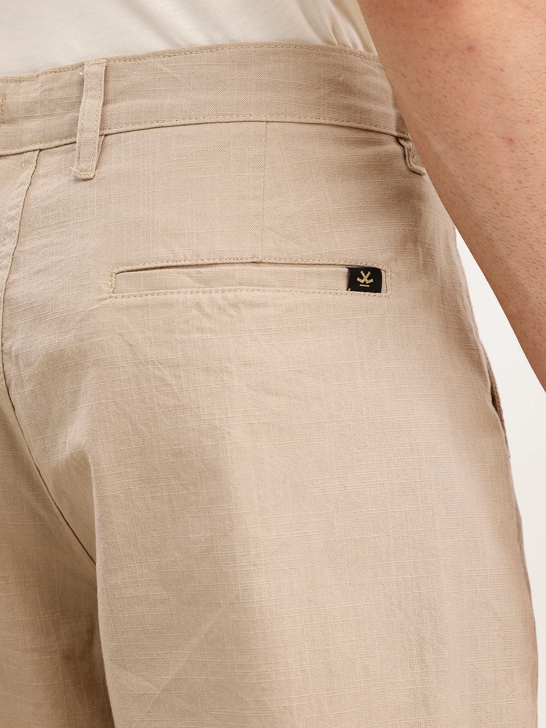 Loose Fit Cotton Trouser | Beige - Image 6