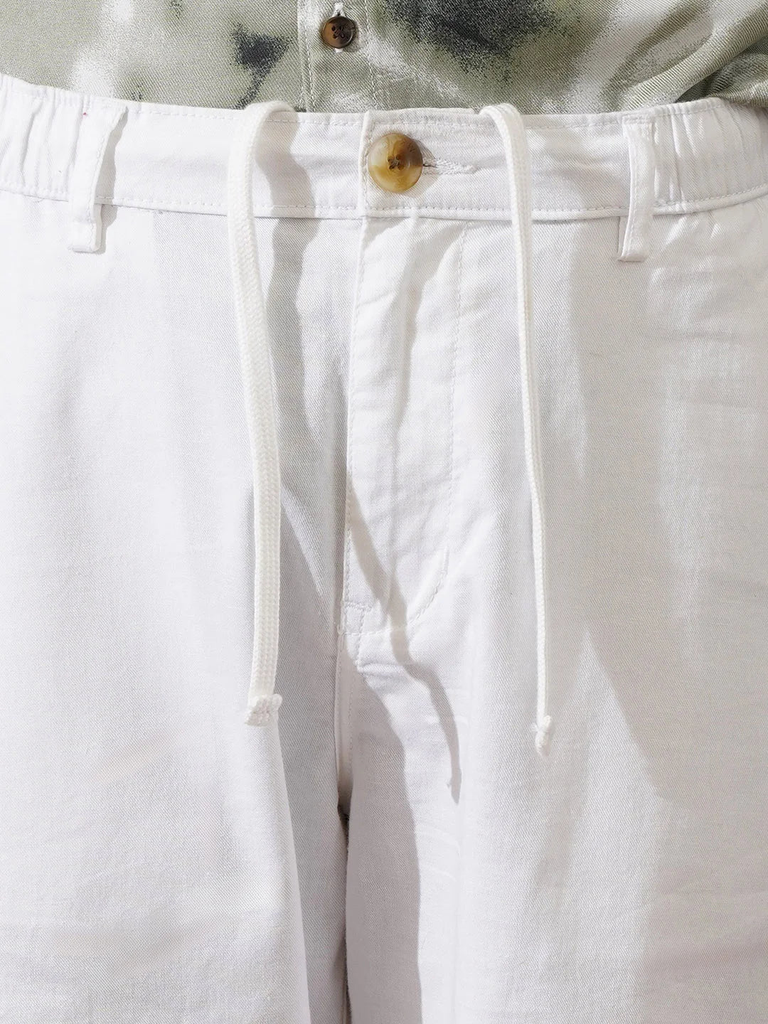 Loose Fit Cotton Trouser | White - Image 5