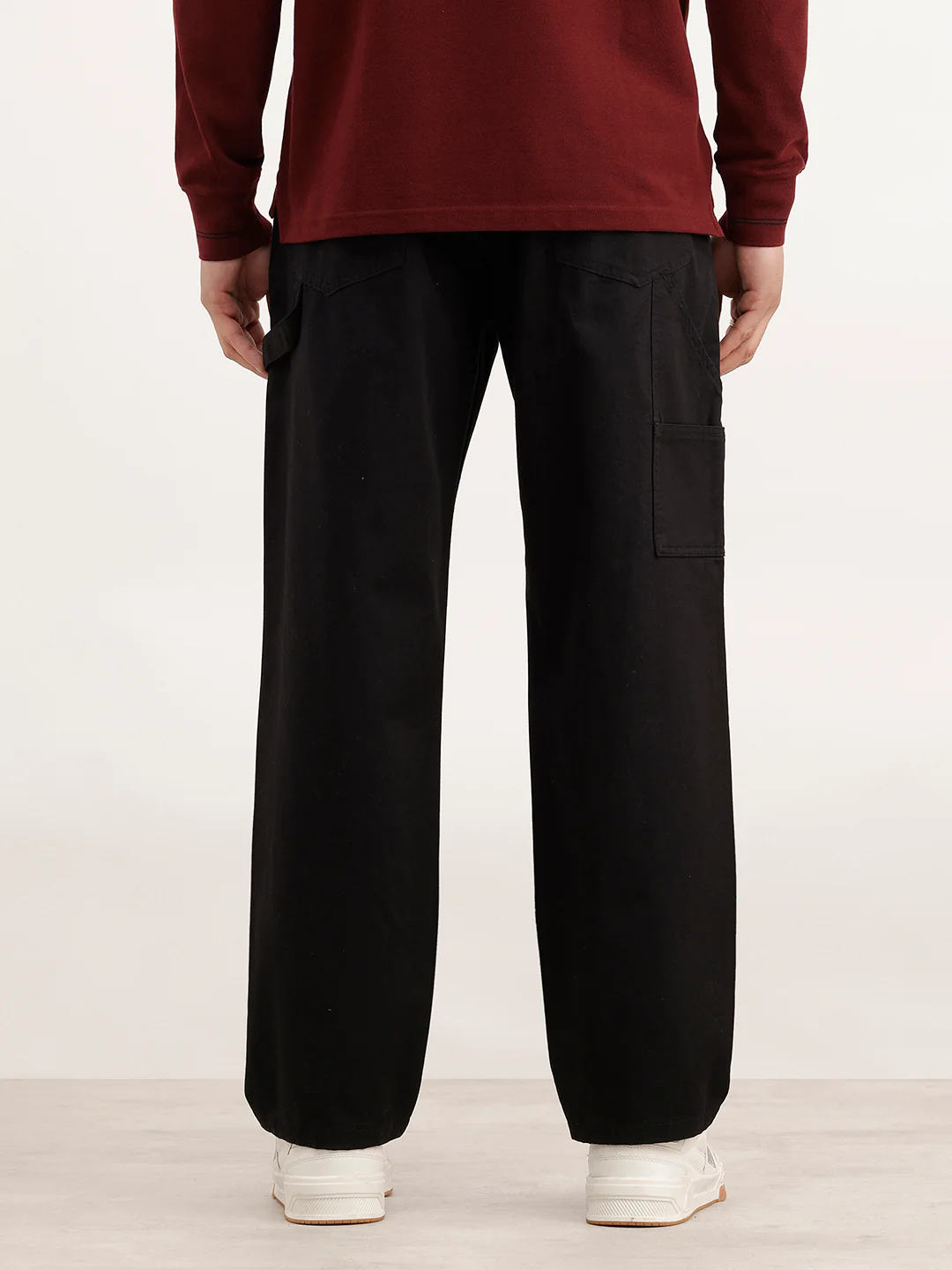 Loose Fit Cut & Sew Trouser  | Black - Image 3