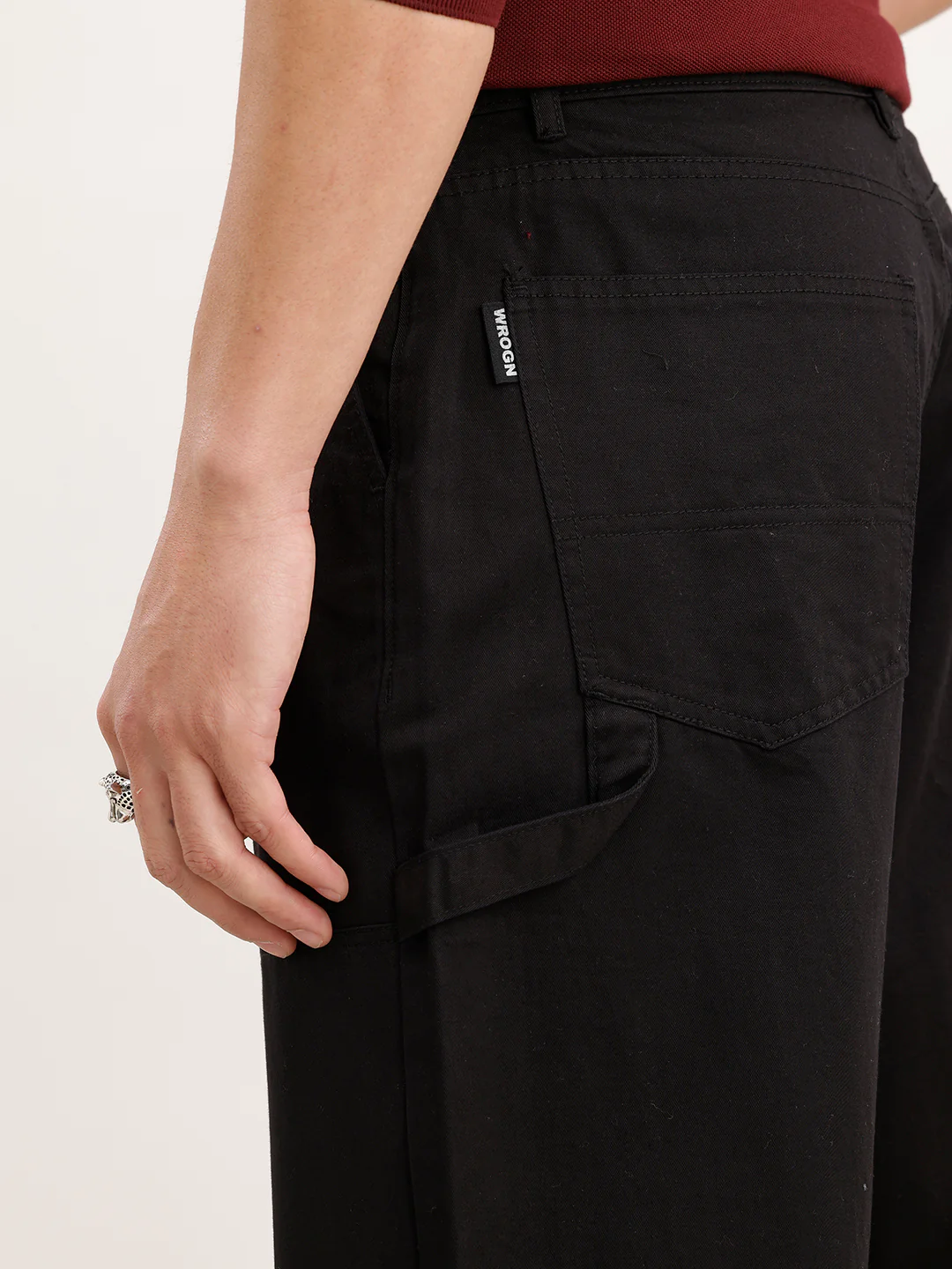 Loose Fit Cut & Sew Trouser  | Black - Image 5